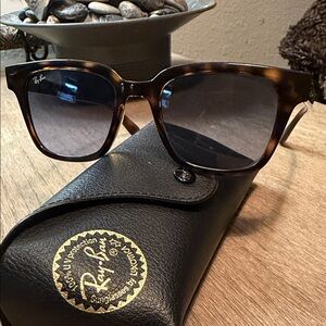 Ray-Ban Tortoiseshell Frame Sunglasses with Brown Gradient Lenses
